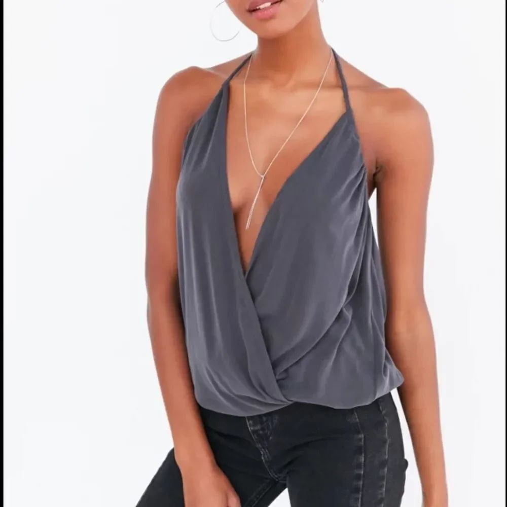 OLIVACEOUS STAPLESS SPAGHETTI NECKLINE TAN TOP
